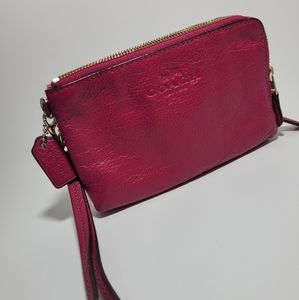 Coach Cranberry Double Zip Wristlet